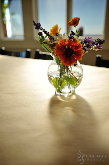 flowers in vase inside at willows inn